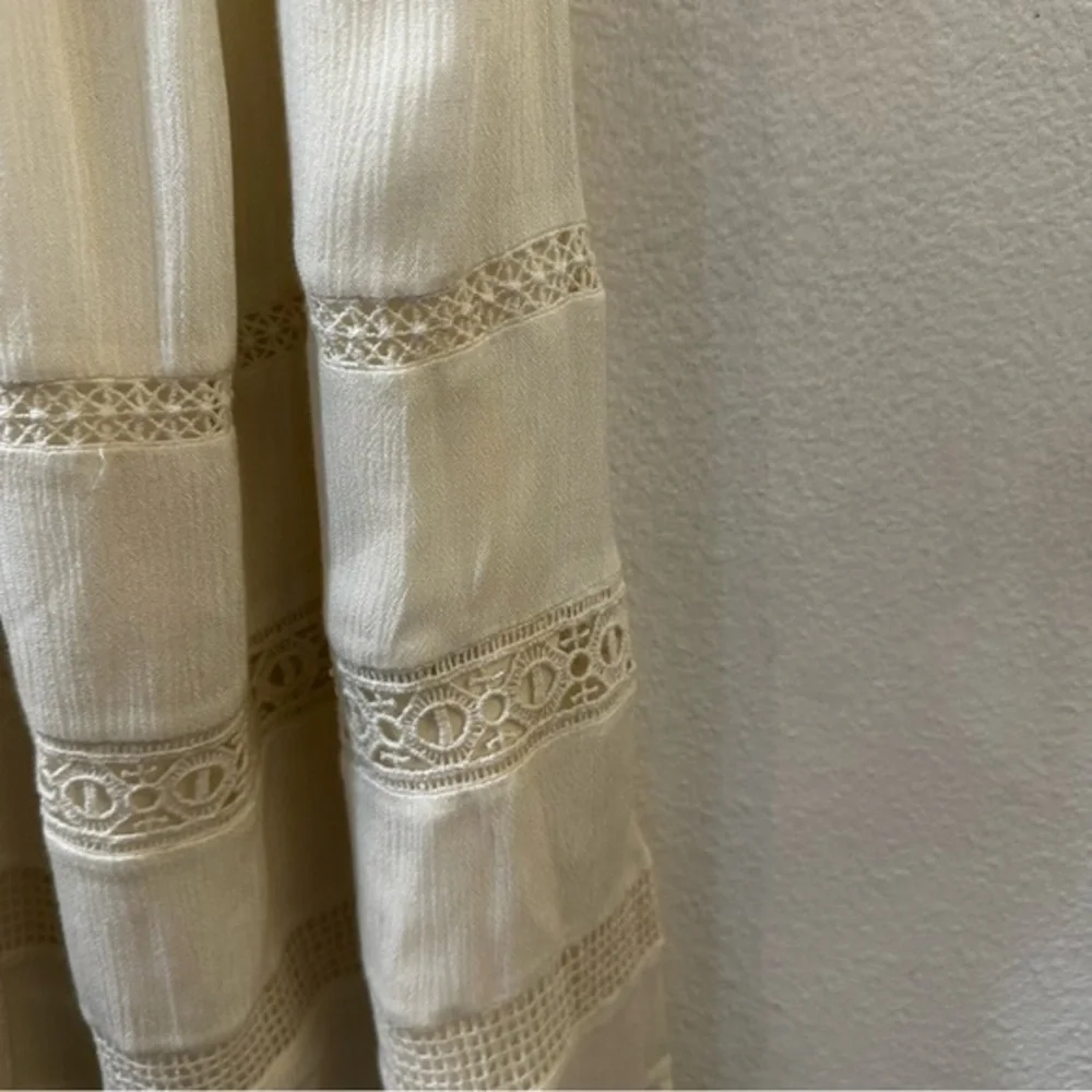 Alice + Olivia Danna Tie-Strap Short Dress Crochet Embroidered White Size Small - Picture 7 of 11